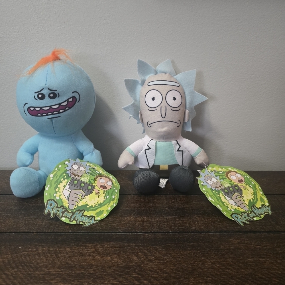 Two Rick And Morty Sanchez Mr Meeseeks Adult Swim Plush Toy Factory